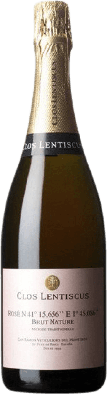17,95 € Free Shipping | Rosé sparkling Clos Lentiscus Nº 41 Brut Nature Reserva D.O. Penedès Catalonia Spain Bottle 75 cl