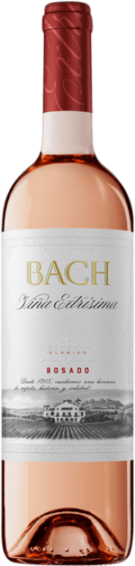 6,95 € Envio grátis | Vinho Rosé Bach Viña Extrísima Jovem D.O. Catalunya Catalunha Espanha Tempranillo, Merlot, Cabernet Sauvignon Garrafa 75 cl