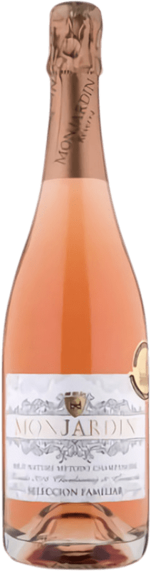 13,95 € 免费送货 | 玫瑰气泡酒 Castillo de Monjardín Brut Nature 预订 阿拉贡 西班牙 Grenache, Chardonnay 瓶子 75 cl