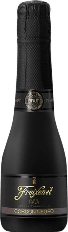 4,95 € Envoi gratuit | Vin Mousseux Blanc Freixenet Cordón Brut Negro — Noir Réserve D.O. Cava Catalogne Espagne Macabeo — Macabeu, Xarel·lo, Parellada Petite Bouteille 20 cl