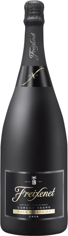 21,95 € Envio grátis | Espumante branco Freixenet Cordón Negro Brut Reserva D.O. Cava Catalunha Espanha Macabeo, Xarel·lo, Parellada Garrafa Magnum 1,5 L