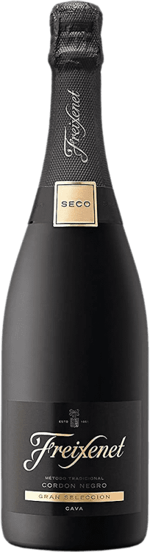 11,95 € Envio grátis | Espumante branco Freixenet Cordón Negro Seco D.O. Cava Catalunha Espanha Macabeo, Xarel·lo, Parellada Garrafa 75 cl