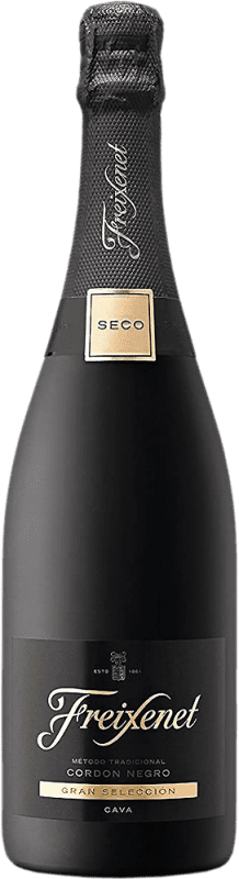 10,95 € Free Shipping | White Sparkling Wine Freixenet Cordón Negro Seco — Dry Selection D.O. Cava Catalonia Spain Macabeo, Xarel·lo, Parellada 75 cl