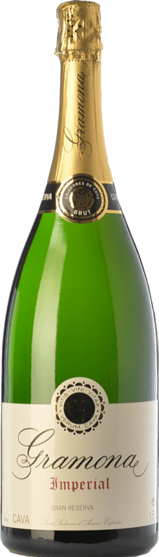 52,95 € 免费送货 | 白起泡酒 Gramona Imperial 香槟 大储备 D.O. Cava 加泰罗尼亚 西班牙 Macabeo, Xarel·lo, Chardonnay 瓶子 Magnum 1,5 L