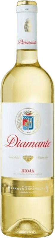 6,95 € Kostenloser Versand | Weißwein Bodegas Franco Españolas Diamante Semiseco — Halbtrocken Jung D.O.Ca. Rioja La Rioja Spanien Malvasia, Macabeo 75 cl