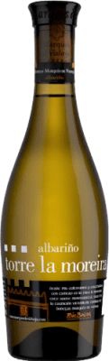 7,95 € Free Shipping | White wine Marqués de Vizhoja Torre la Moreira Young D.O. Rías Baixas Galicia Spain Albariño Half Bottle 37 cl