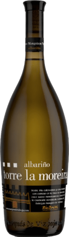 24,95 € Envio grátis | Vinho Branco Marqués de Vizhoja Torre la Moreira Jovem D.O. Rías Baixas Galiza Espanha Albariño — Albarinho Garrafa Magnum 1,5 L