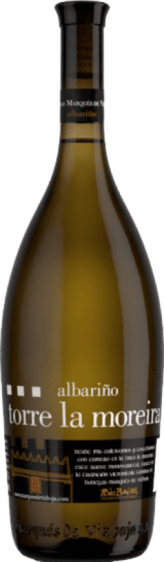 17,95 € Spedizione Gratuita | Vino bianco Marqués de Vizhoja Torre la Moreira Giovane D.O. Rías Baixas Galizia Spagna Albariño Bottiglia Magnum 1,5 L
