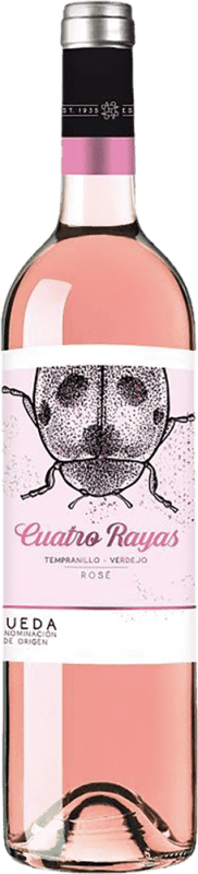 5,95 € Kostenloser Versand | Rosé-Wein Cuatro Rayas Jung D.O. Rueda Kastilien und León Spanien Tempranillo Flasche 75 cl