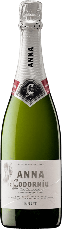 10,95 € 免费送货 | 白起泡酒 Codorníu Anna Brut Nature 预订 D.O. Cava 加泰罗尼亚 西班牙 Macabeo, Xarel·lo, Chardonnay, Parellada 瓶子 75 cl