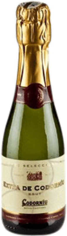 4,95 € Бесплатная доставка | Белое игристое вино Codorníu Extra Brut — Экстра Брют Резерва D.O. Cava Каталония Испания Macabeo — Макабео, Xarel·lo — Шарелло, Chardonnay — Шардоне, Parellada — Парельяда Мини-бутылка 20 cl