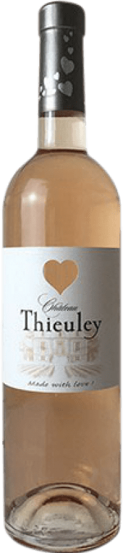 8,95 € 免费送货 | 玫瑰酒 Château Thieuley 年轻的 A.O.C. Bordeaux Rosé 法国 Merlot, Cabernet Sauvignon, Cabernet Franc 瓶子 75 cl