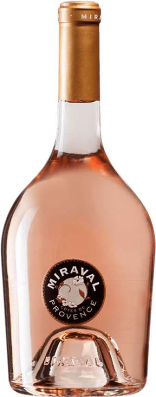 55,95 € Envío gratis | Vino rosado Château Miraval Rosé Joven A.O.C. Côtes de Provence Francia Syrah, Garnacha, Cinsault, Vermentino Botella Magnum 1,5 L