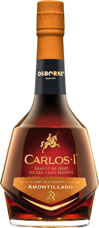 53,95 € Бесплатная доставка | Бренди Osborne Carlos I Amontillado Испания бутылка 70 cl