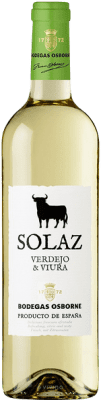 5,95 € Envío gratis | Vino Blanco Osborne Solaz Joven I.G.P. Vino de la Tierra de Castilla Castilla la Mancha y Madrid España Verdejo 75 cl