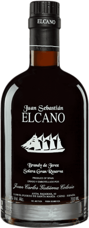 65,95 € Envío gratis | Brandy Gutiérrez Colosía Juan Sebastián El Cano España Botella 70 cl