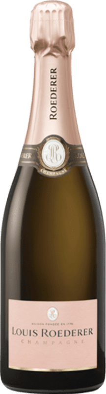 125,95 € Free Shipping | Rosé Sparkling Wine Louis Roederer Brut Vintage, Rosé Grand Reserve — Long Barrel-Aged A.O.C. Champagne France Pinot Noir, Chardonnay Bottle 75 cl