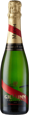 32,95 € Бесплатная доставка | Белое игристое G.H. Mumm Cordon Rouge брют Гранд Резерв A.O.C. Champagne Франция Pinot Black, Chardonnay, Pinot Meunier Половина бутылки 37 cl