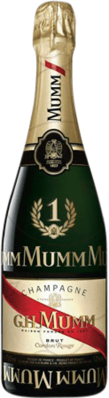 28,95 € Envío gratis | Espumoso blanco G.H. Mumm Cordon Rouge Formula 1 Brut Gran Reserva A.O.C. Champagne Francia Pinot Negro, Chardonnay, Pinot Meunier Botella 75 cl