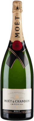 122,95 € Envio grátis | Espumante branco Moët & Chandon Impérial Brut A.O.C. Champagne Champagne França Pinot Preto, Chardonnay, Pinot Meunier Garrafa Magnum 1,5 L