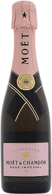 41,95 € Бесплатная доставка | Розовое игристое Moët & Chandon Rosé Imperial брют Гранд Резерв A.O.C. Champagne Франция Pinot Black, Chardonnay, Pinot Meunier Половина бутылки 37 cl