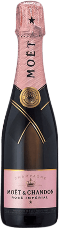 43,95 € 免费送货 | 桃红起泡酒 Moët & Chandon Brut — 起泡酒 干型 Rosé — 桃红葡萄酒, Impérial — 帝国 A.O.C. Champagne 法国 Pinot Noir — 黑皮诺, Chardonnay — 莎当妮, Pinot Meunier — 黑皮诺·莫尼耶 半瓶装 37 cl