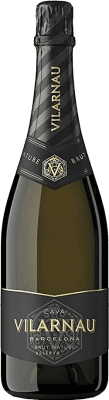 16,95 € 免费送货 | 白起泡酒 Vilarnau Castell Brut Nature 预订 D.O. Cava 加泰罗尼亚 西班牙 Macabeo, Chardonnay, Parellada 瓶子 75 cl