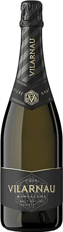 13,95 € Kostenloser Versand | Weißer Sekt Vilarnau Castell Brut Nature Reserve — Gereift D.O. Cava Katalonien Spanien Macabeo, Chardonnay, Parellada 75 cl