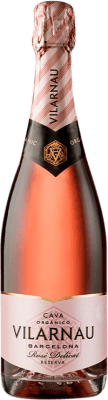 18,95 € Envio grátis | Espumante rosé Vilarnau Rosé Delicat Brut Reserva D.O. Cava Catalunha Espanha Pinot Preto, Trepat Garrafa 75 cl