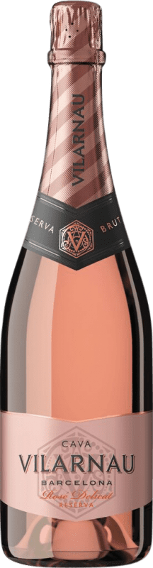 15,95 € Spedizione Gratuita | Spumante rosato Vilarnau Rosé Delicat Brut Riserva D.O. Cava Catalogna Spagna Pinot Nero, Trepat Bottiglia 75 cl