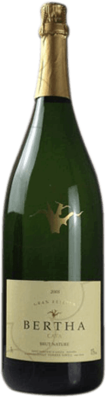 96,95 € 送料無料 | 白のスパークリングワイン Bertha Cardus Brut Nature — ブリュット・ナチュール グラン・レセルバ D.O. Cava カタロニア スペイン Macabeo — マカベオ, Xarel·lo — チャレッロ, Parellada — パレリャーダ ジェロボアム・ダブルマグナムボトル 3 L