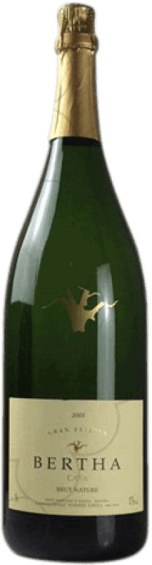 135,95 € 免费送货 | 白起泡酒 Bertha Cardus Brut Nature 大储备 D.O. Cava 加泰罗尼亚 西班牙 Macabeo, Xarel·lo, Parellada 瓶子 Jéroboam-双Magnum 3 L