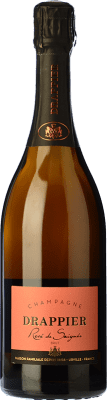 65,95 € 免费送货 | 玫瑰气泡酒 Drappier Rosé 香槟 大储备 A.O.C. Champagne 法国 Pinot Black 瓶子 75 cl
