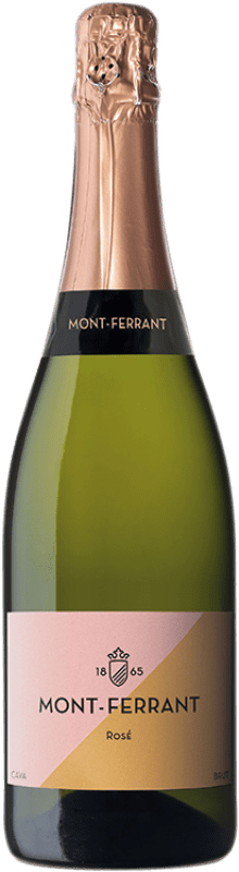 9,95 € 免费送货 | 桃红起泡酒 Mont-Ferrant Brut — 起泡酒 干型 年轻的 D.O. Cava 加泰罗尼亚 西班牙 Garnacha — 歌海娜, Monastrell — 莫纳斯特雷尔, Pinot Noir — 黑皮诺 75 cl