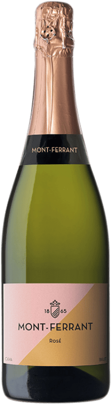 9,95 € 免费送货 | 玫瑰气泡酒 Mont-Ferrant Rosat 香槟 年轻的 D.O. Cava 加泰罗尼亚 西班牙 Grenache, Monastrell, Pinot Black 瓶子 75 cl