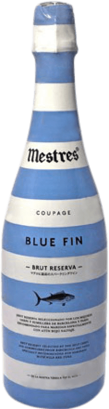 25,95 € Free Shipping | White sparkling Mestres Blue Fin Brut Grand Reserve D.O. Cava Catalonia Spain Macabeo, Xarel·lo, Parellada Bottle 75 cl