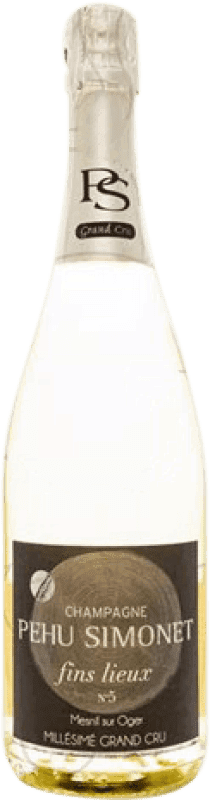 69,95 € Бесплатная доставка | Белое игристое Pehu Simonet Fins Lieux Nº 1 Verzenay брют Гранд Резерв A.O.C. Champagne Франция Pinot Black бутылка 75 cl