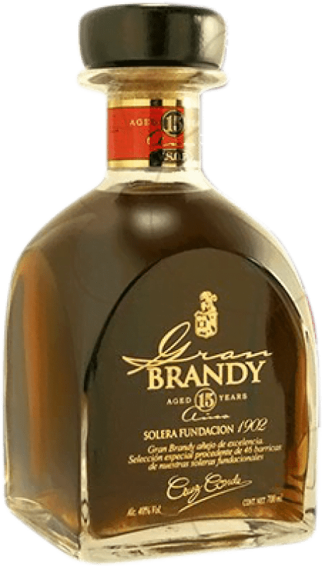 37,95 € Envío gratis | Brandy Cruz Conde Gran Cruz España Botella 70 cl