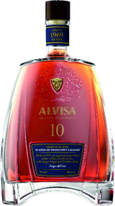 13,95 € Free Shipping | Brandy Alvisa Spain 10 Years Medium Bottle 50 cl
