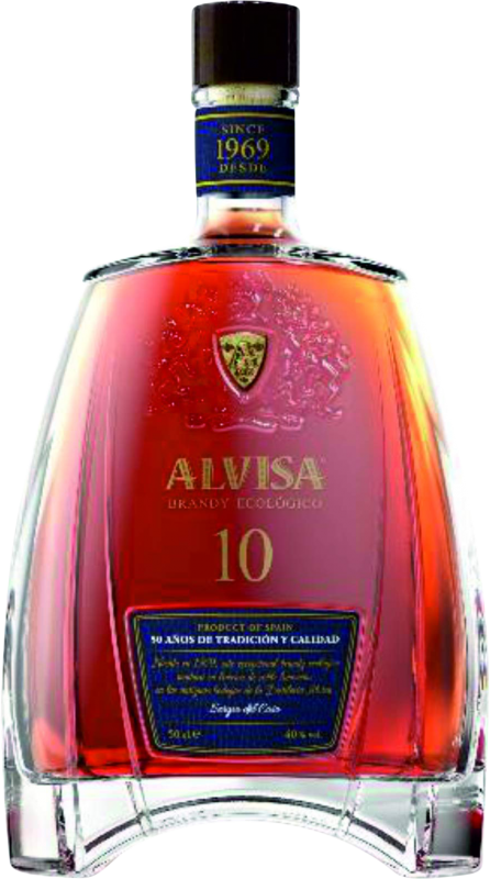 14,95 € Kostenloser Versand | Brandy Alvisa Spanien 10 Jahre Medium Flasche 50 cl