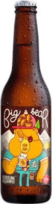 2,95 € Spedizione Gratuita | Birra Barcelona Beer Big Bear Pale Ale Gluten Free Spagna Bottiglia Terzo 33 cl