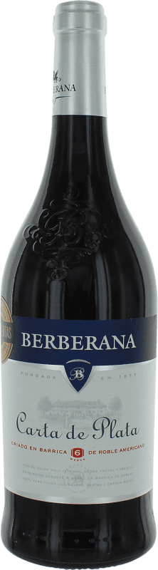 5,95 € Kostenloser Versand | Rotwein Berberana Carta de Plata Negre Jung La Rioja Spanien Flasche 75 cl