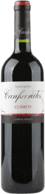 6,95 € Spedizione Gratuita | Vino rosso Campos Reales Canforrales Giovane D.O. La Mancha Castilla la Mancha y Madrid Spagna Tempranillo Bottiglia 75 cl