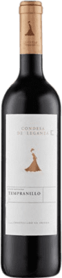 6,95 € 免费送货 | 红酒 Condesa de Leganza 岁 I.G.P. Vino de la Tierra de Castilla Castilla la Mancha y Madrid 西班牙 Tempranillo 瓶子 75 cl