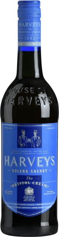 13,95 € Kostenloser Versand | Verstärkter Wein Harvey's Bristol Cream D.O. Jerez-Xérès-Sherry Andalucía y Extremadura Spanien Flasche 1 L