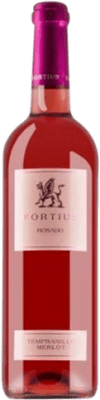 6,95 € 免费送货 | 玫瑰酒 Valcarlos Fortius 年轻的 D.O. Navarra 纳瓦拉 西班牙 Tempranillo, Merlot 瓶子 75 cl