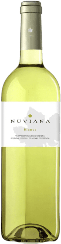 6,95 € Envío gratis | Vino blanco Belver de Cinca Nuviana Joven I.G.P. Vino de la Tierra del Valle del Cinca Aragón España Chardonnay, Sauvignon Blanca Botella 75 cl