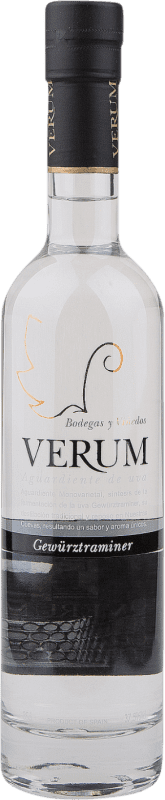 10,95 € Envío gratis | Orujo Aguardiente Verum España Gewürztraminer Botellín Tercio 35 cl