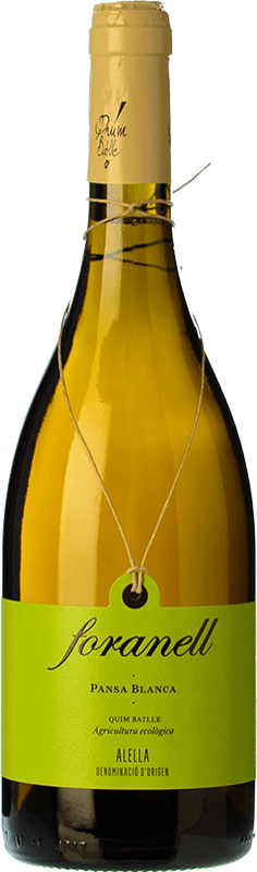 24,95 € Free Shipping | White Wine Celler Quim Batlle Foranell Crianza — Aged D.O. Alella Catalonia Spain Pansa Bottle 75 cl