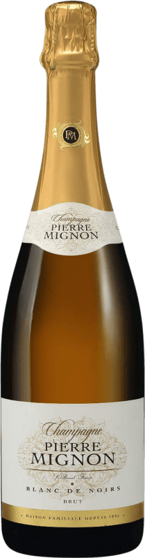 49,95 € Free Shipping | White Sparkling Wine Pierre Mignon Brut Blanc de Noirs Grand Reserve — Long Barrel-Aged A.O.C. Champagne France Pinot Noir, Pinot Meunier 75 cl
